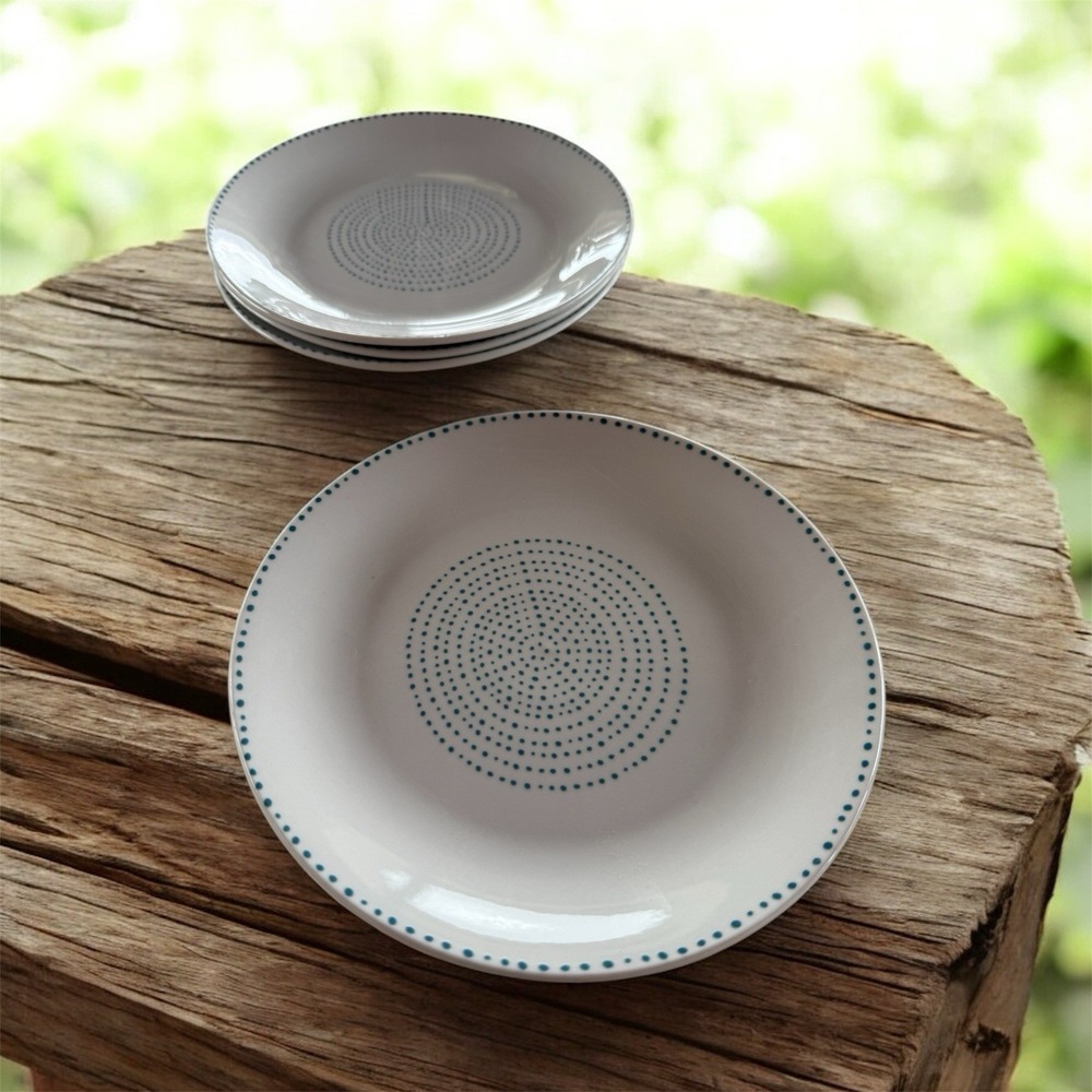 Set Of 4‎ Godinger Gatherings Stacatta Salad Plates 7.5"